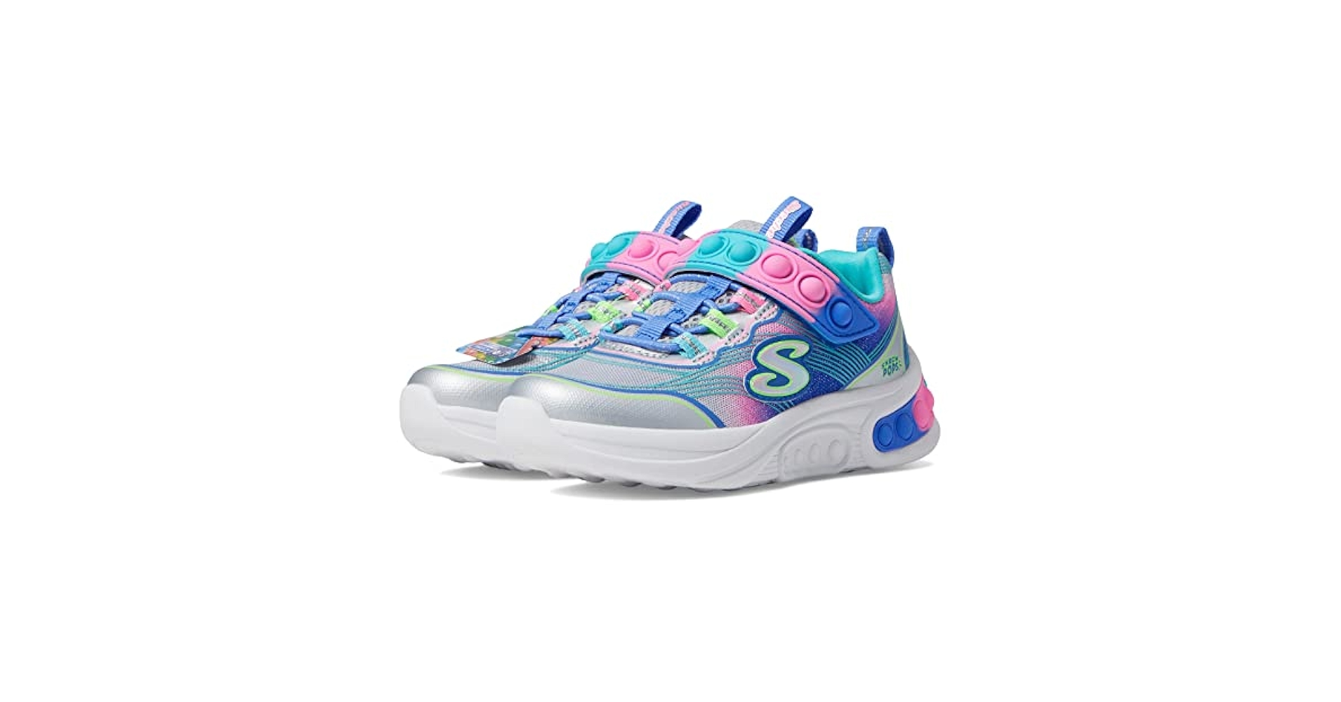 ちゃんすー Amazon.com | Skechers Girls Skech POPS Blast Sneaker, Silver